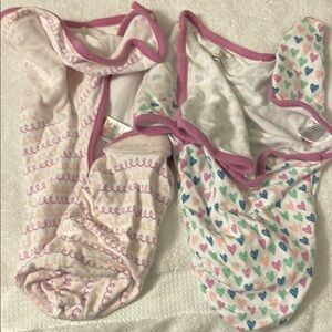 Pink and Multicolor Baby Swaddle Set